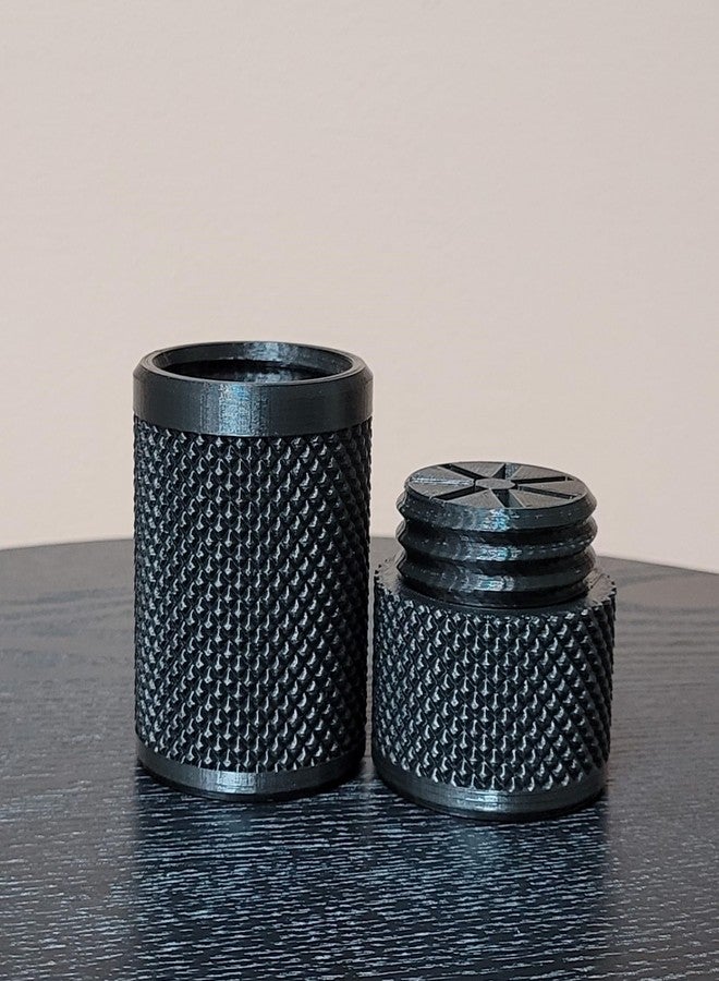 Znet3D Eye Drop Vials Holder & Storage Case - Securely Store Seven (7) Single-Use Vials - Screw-On Lid, Knurled Pattern - Keep Vials Safe & Organized to Keep Track of Your Daily Usage (Black) - Image 3